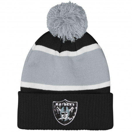 GIRLS RAIDERS LETS PLAY POM KNIT CAP