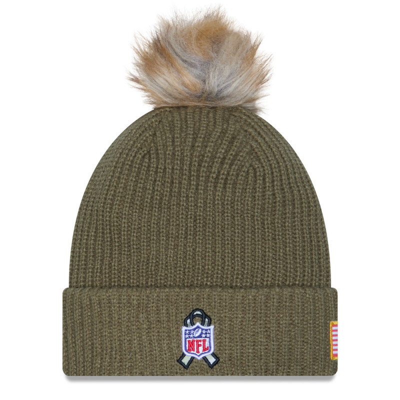 NEW ERA WOMENS RAIDERS 2025 SALUTE TO SERVICE KNIT CAP