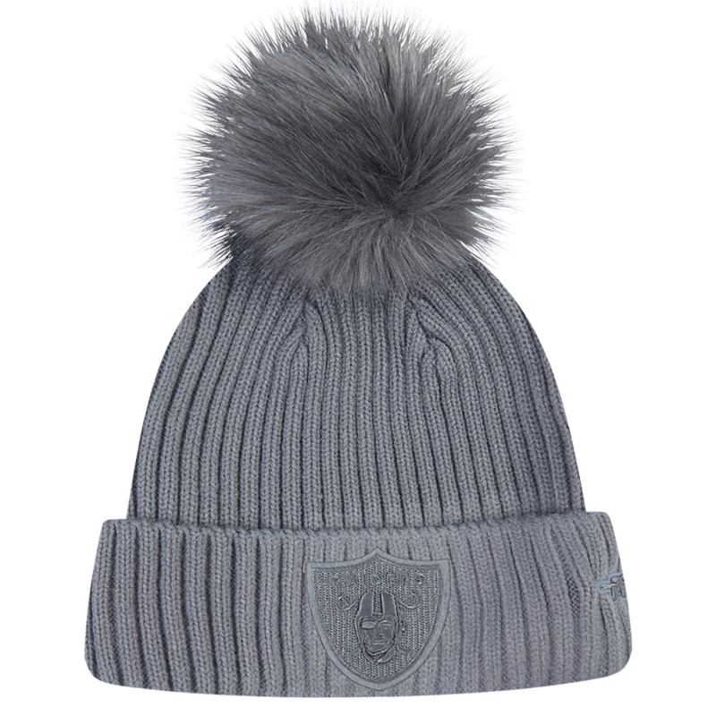 PRO STANDARD WOMENS RAIDERS WASHED CLASSICS POM KNIT CAP