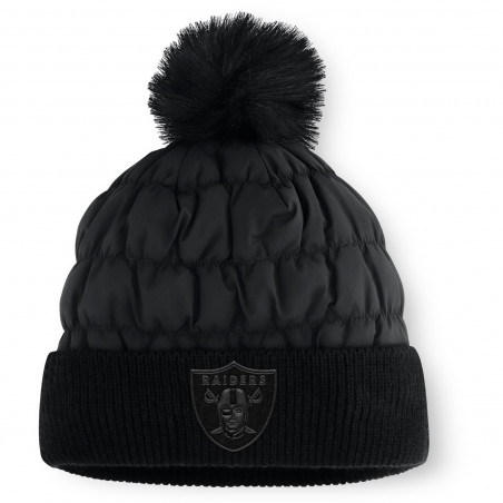 RAIDERS QUILTED MIDNIGHT POM KNIT CAP