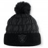 WOMENS RAIDERS QUILTED MIDNIGHT POM KNIT CAP