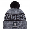 New Era Las Vegas Raiders Official 2025 Sideline Sport POm Knit Cap | Official Las Vegas Raiders Knit Cap Sale