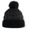 WOMENS RAIDERS QUILTED MIDNIGHT POM KNIT CAP