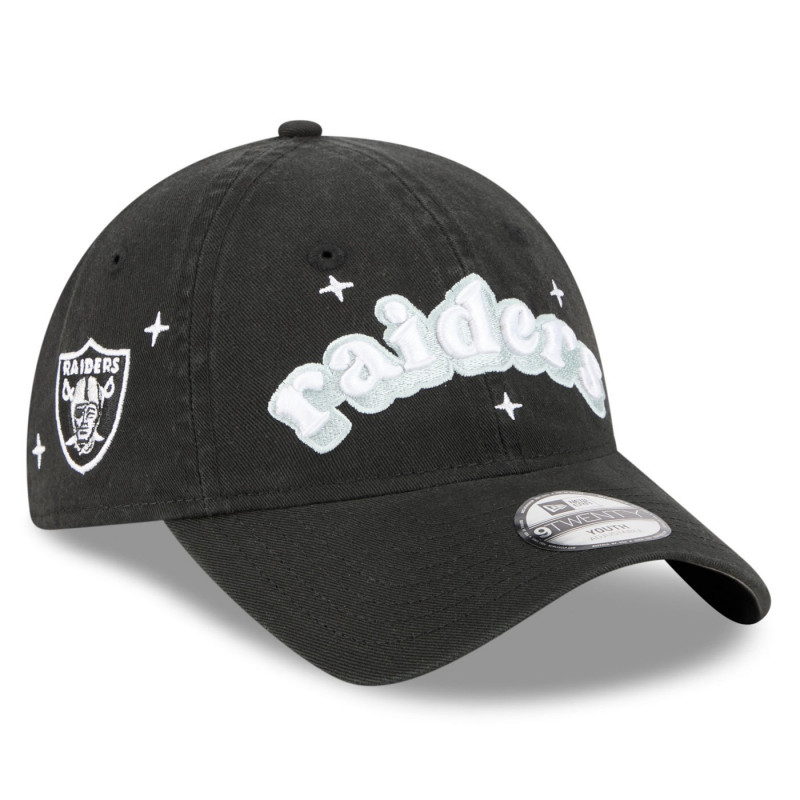 NEW ERA GIRLS YOUTH RAIDERS 9TWENTY BLACK CHEER CAP