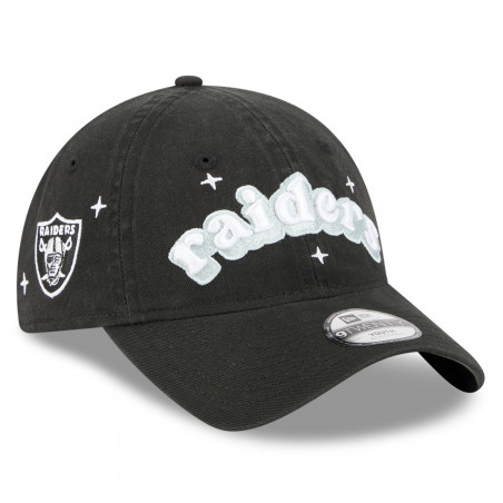 NEW ERA GIRLS YOUTH RAIDERS 9TWENTY BLACK CHEER CAP