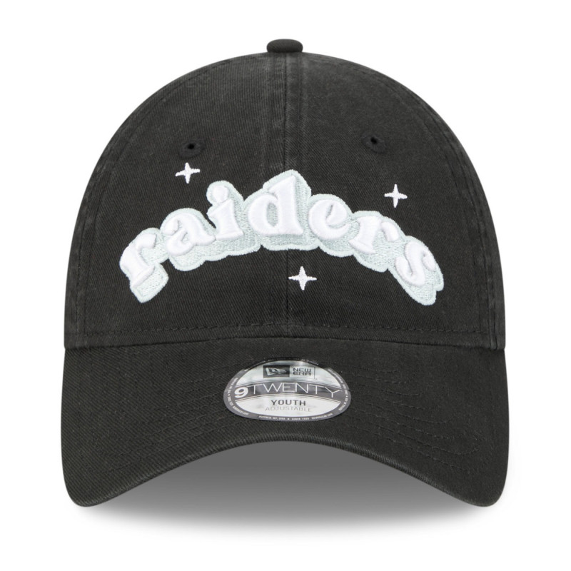 NEW ERA GIRLS YOUTH RAIDERS 9TWENTY BLACK CHEER CAP