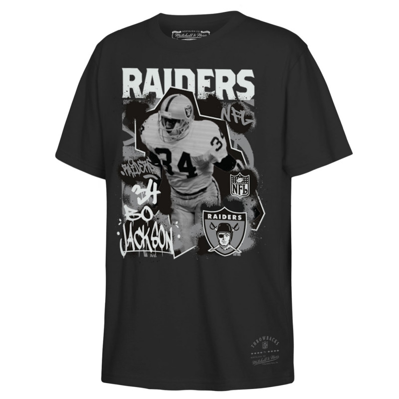 MITCHELL & NESS YOUTH LOS ANGELES RAIDERS BO JACKSON STAR MOMENT TEE