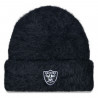 NEW ERA WOMENS RAIDERS FUZZY KNIT CAP