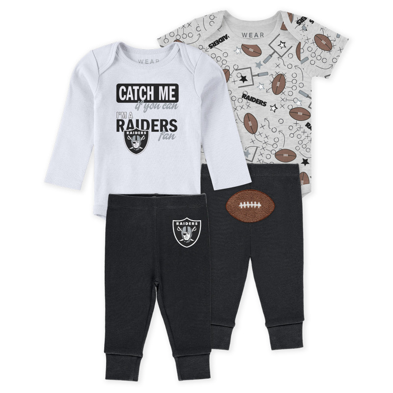 WEAR BY ERIN ANDREWS INFANT RAIDERS 3 PIECE TURN ME AROUND SET