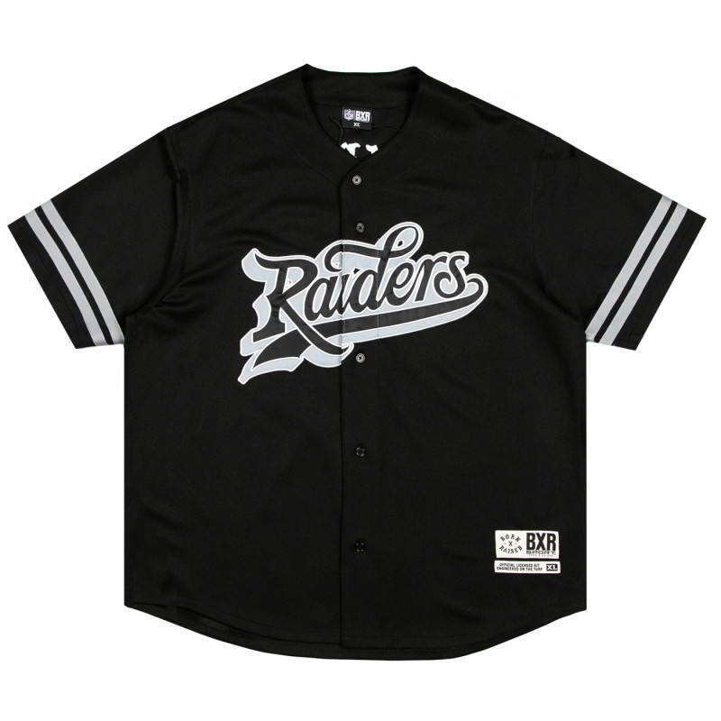 BORN X RAISED RAIDERS BUTTON UP JERSEY
