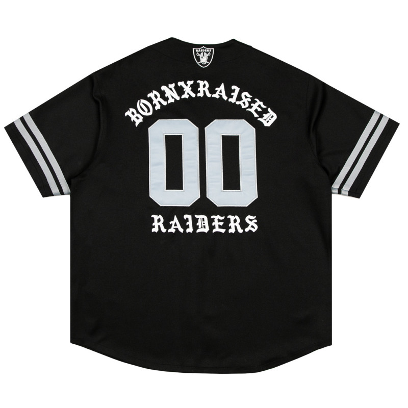 BORN X RAISED RAIDERS BUTTON UP JERSEY