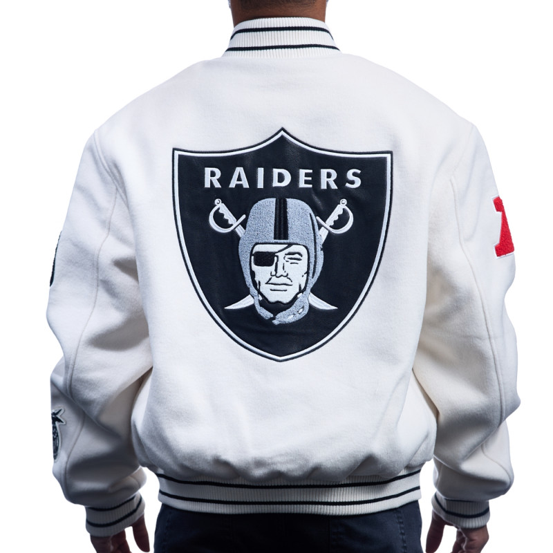 JEFF HAMILTON RAIDERS WOOL WHITE JACKET