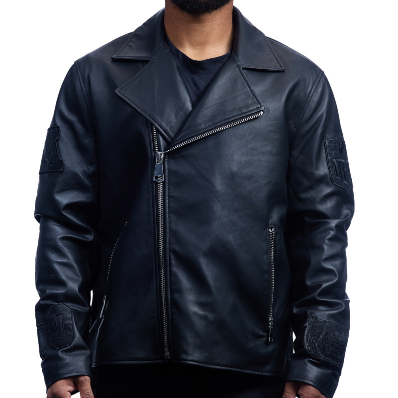 JEFF HAMILTON RAIDERS BLACK BIKER JACKET