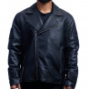 JEFF HAMILTON MENS BLACK BIKER JACKET