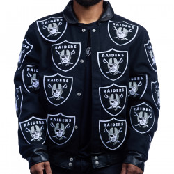 JEFF HAMILTON ALL OVER SHIELD LOGO JACKET