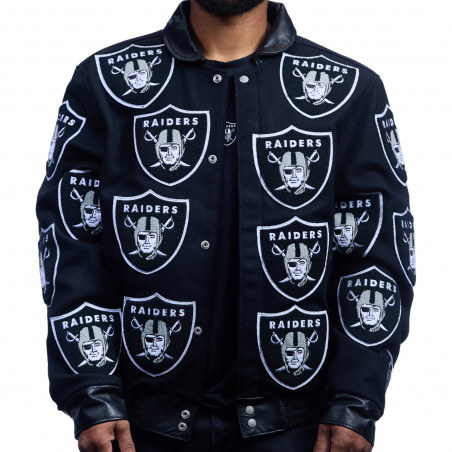 JEFF HAMILTON RAIDERS ALL OVER SHIELD LOGO JACKET