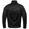 PRO STANDARD RAIDERS BLACKOUT SATIN JACKET