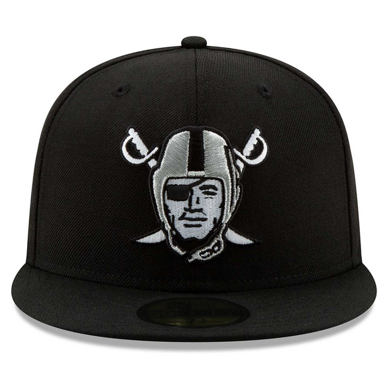 NEW ERA RAIDERS 59FIFTY PIRATE LOGO BLACK CAP