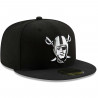 NEW ERA RAIDERS 59FIFTY PIRATE LOGO BLACK CAP