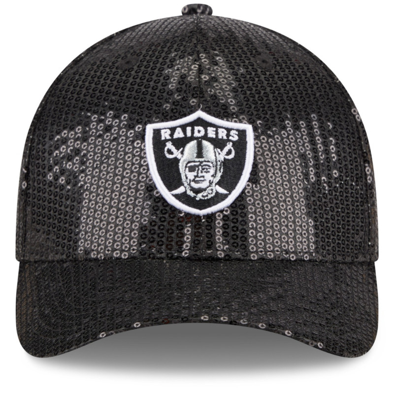 NEW ERA WOMENS RAIDERS 9FORTY M-CROWN SEQUIN CAP