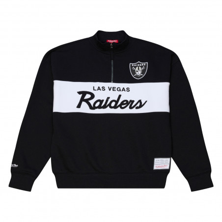 MITCHELL & NESS WOMENS LAS VEGAS RAIDERS HEAD COACH QUARTER-ZIP