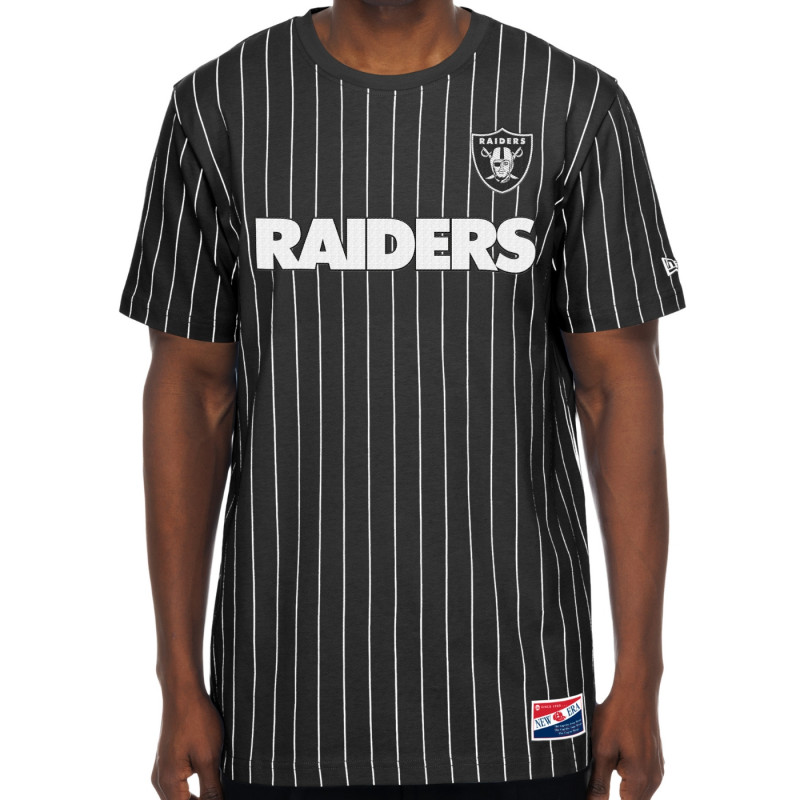 NEW ERA RAIDERS STRIPED THROWBACK TEE