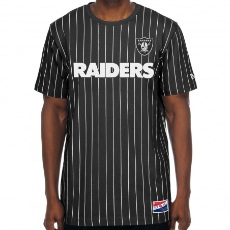 NEW ERA RAIDERS STRIPED THROWBACK TEE