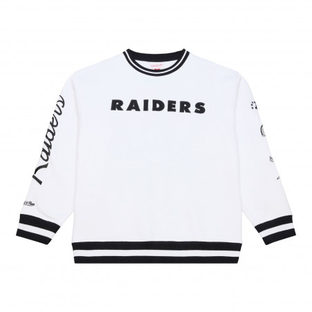 MITCHELL & NESS RAIDERS ARCTIC WHITE CREWNECK SWEATSHIRT