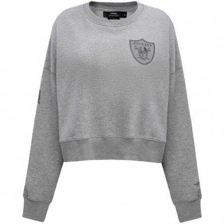 PRO STANDARD RAIDERS WOMENS NEUTRAL FLEECE CREWNECK SWEATSHIRT