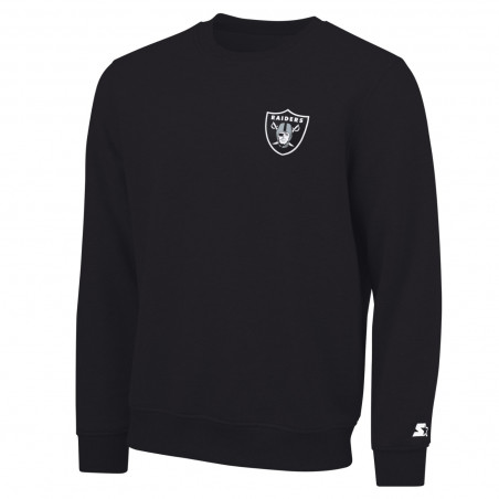 STARTER RAIDERS SILVER & BLACK PRIDE CREWNECK SWEATSHIRT