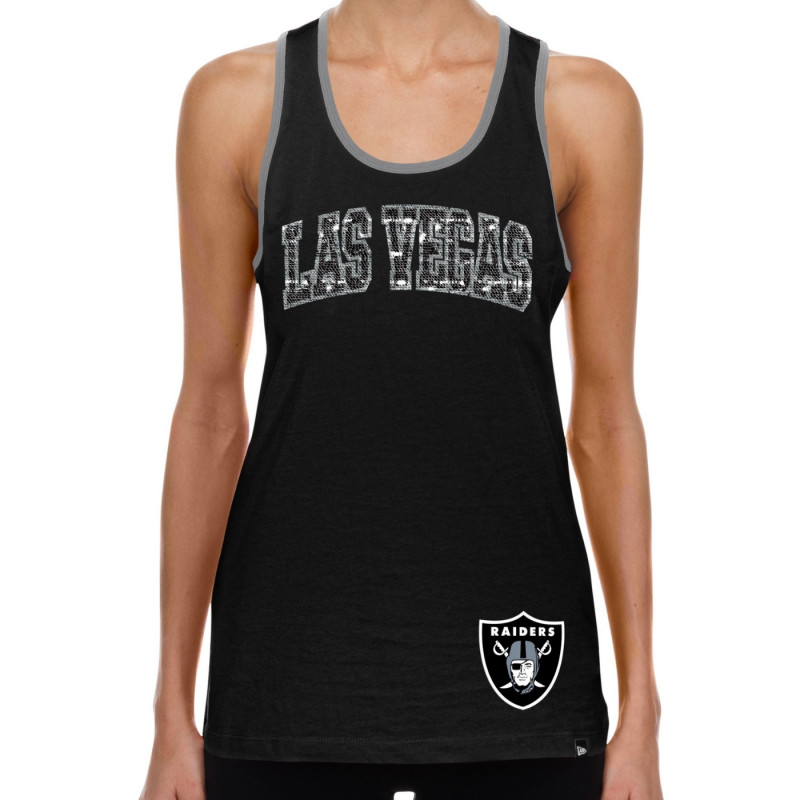 NEW ERA WOMENS LAS VEGAS RAIDERS GAMEDAY SEQUIN TANK
