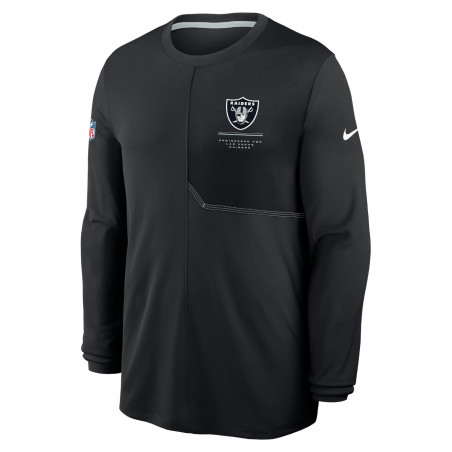 NIKE LAS VEGAS RAIDERS DRI-FIT COACH UV LONG SLEEVE TEE