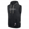 NIKE LAS VEGAS RAIDERS DRI-FIT FLEECE SLEEVELESS HOODIE