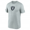 Nike Raiders Dri-FIT Team Issue Silver Legend Tee | Official Las Vegas Raiders T-Shirt & Fan Gear