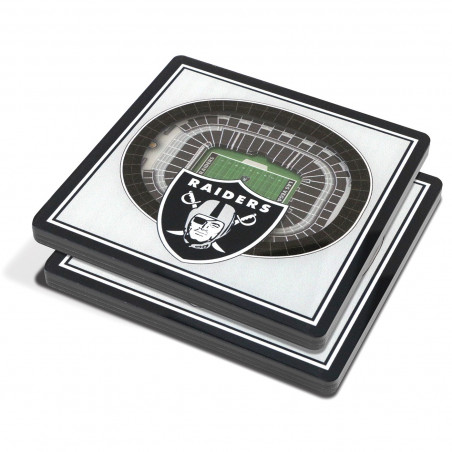 LAS VEGAS RAIDERS 4X4 STADIUMVIEW 3D 2-PACK COASTER SET