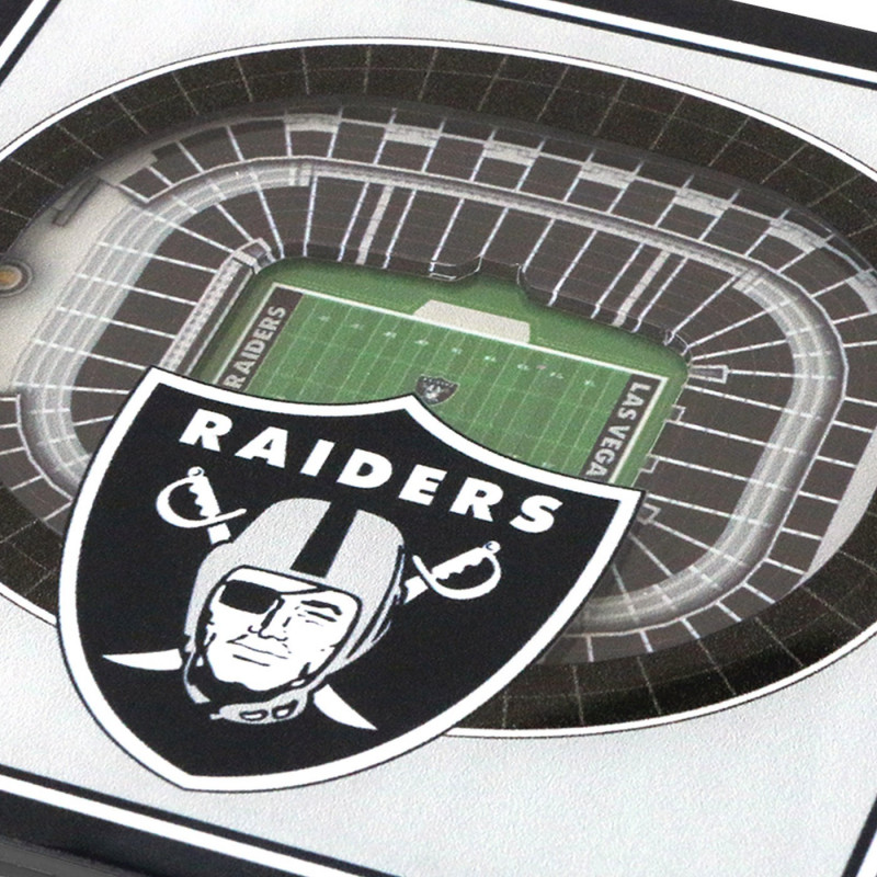 LAS VEGAS RAIDERS 4X4 STADIUMVIEW 3D 2-PACK COASTER SET