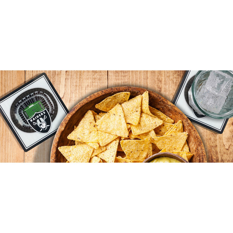 LAS VEGAS RAIDERS 4X4 STADIUMVIEW 3D 2-PACK COASTER SET