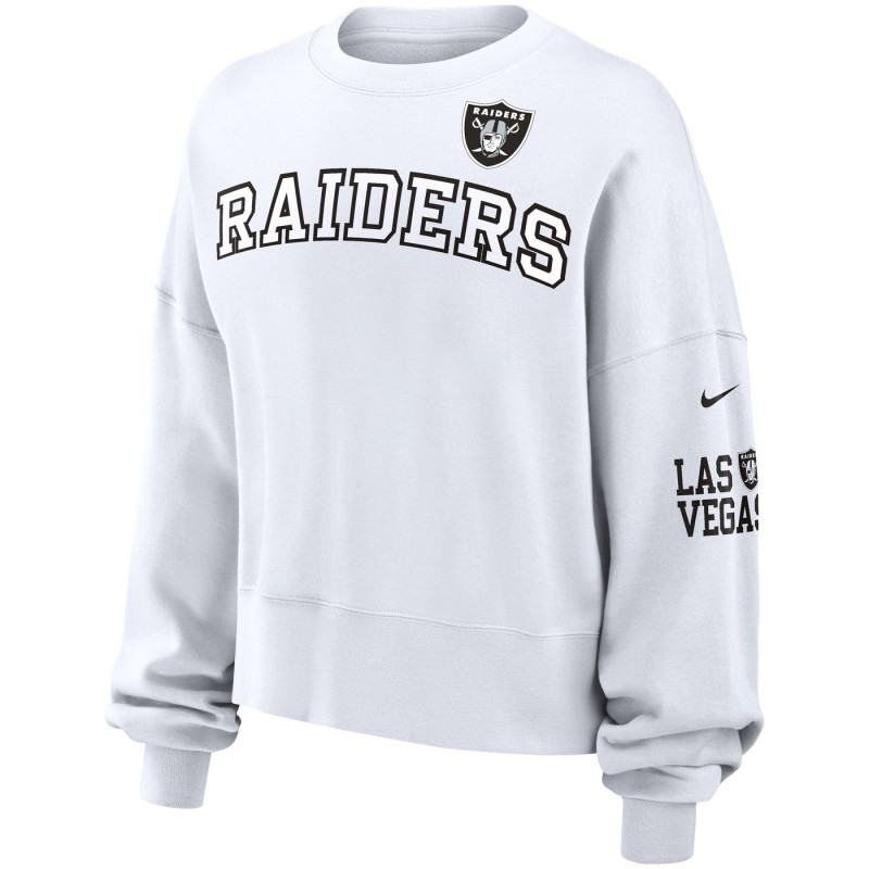 NIKE WOMENS LAS VEGAS RAIDERS OVERSIZED CREWNECK SWEATSHIRT