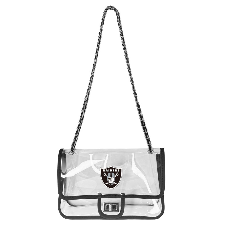 WOMENS RAIDERS CLEAR FLAP BAG