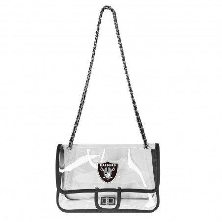 WOMENS RAIDERS CLEAR FLAP BAG