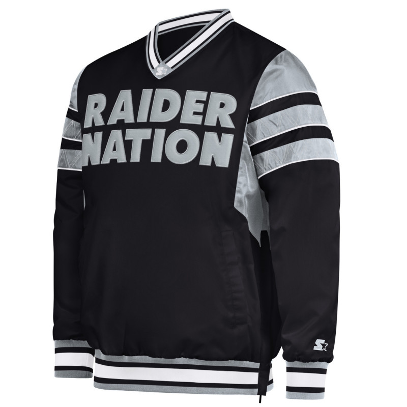 STARTER RAIDER NATION ENFORCER V-NECK WINDBREAKER JACKET