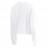 WOMENS RAIDERS BLEACHER CROP WHITE LONG SLEEVE TEE