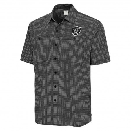 ANTIGUA RAIDERS MOSAIC WOVEN BUTTON UP SHIRT