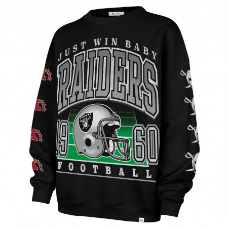 '47 WOMENS RAIDERS PIRATE GO BIG OVERSIZED CREWNECK SWEATSHIRT