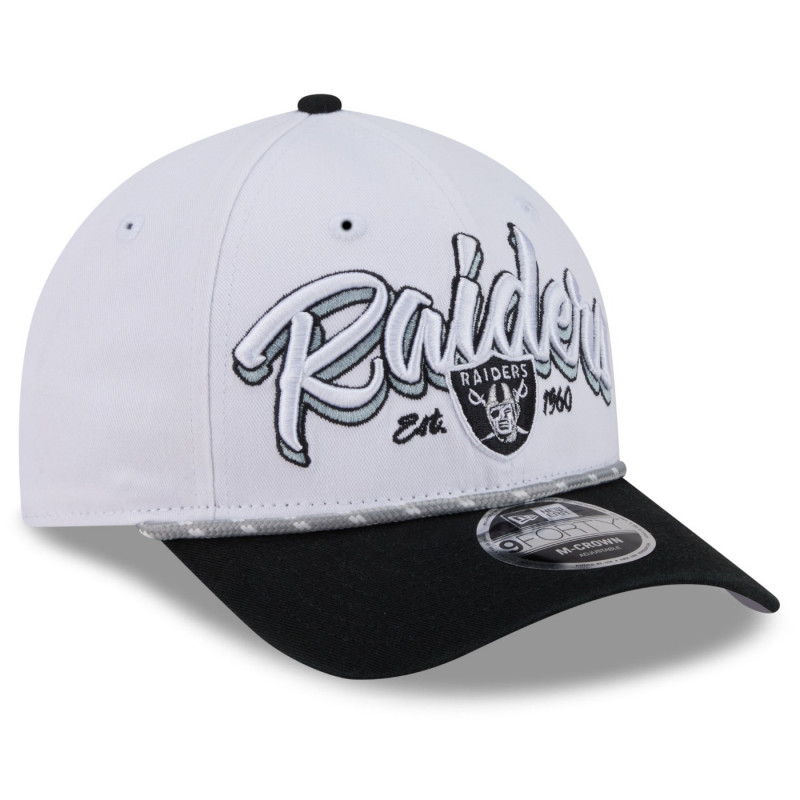 NEW ERA RAIDERS 9FORTY M-CROWN TEAM LOYAL WHITE CAP