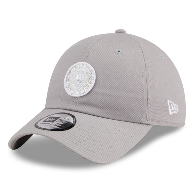 NEW ERA WOMENS RAIDERS CASUAL SPARKLE LOGO GRAY CAP