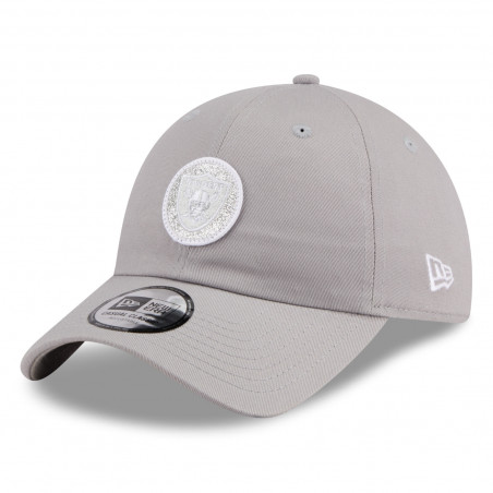 NEW ERA WOMENS RAIDERS CASUAL SPARKLE LOGO GRAY CAP