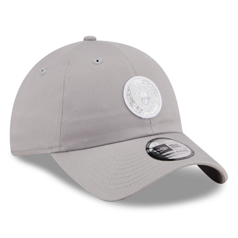 NEW ERA WOMENS RAIDERS CASUAL SPARKLE LOGO GRAY CAP