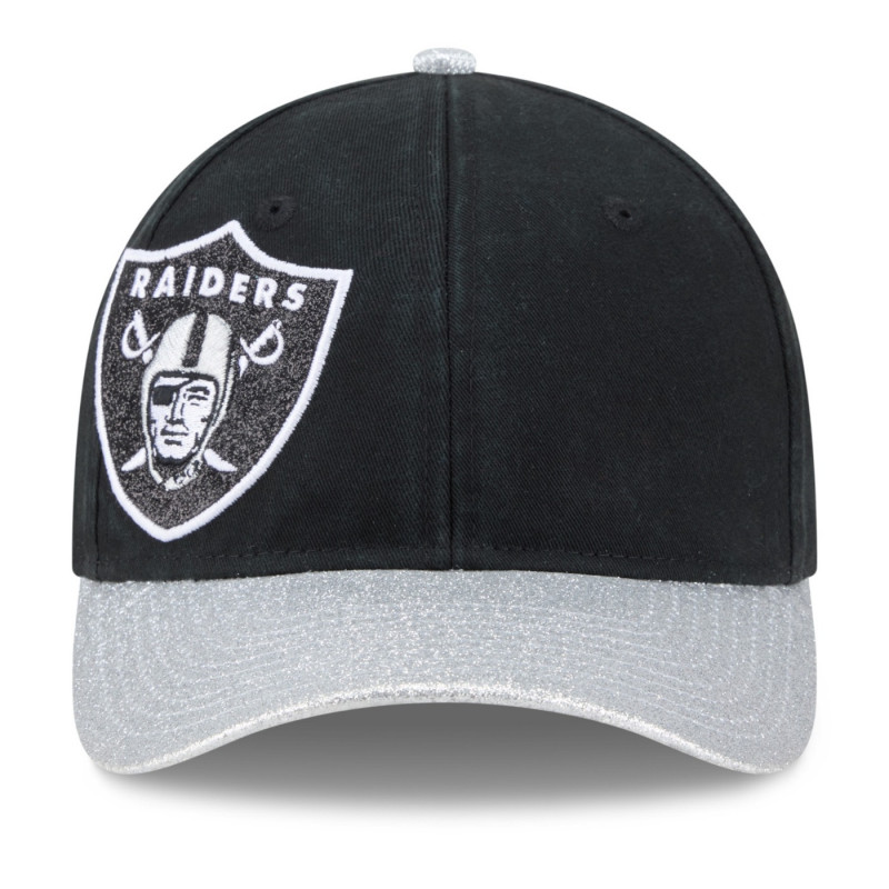 NEW ERA WOMENS RAIDERS 9FORTY TWO TONE GLITTER CAP