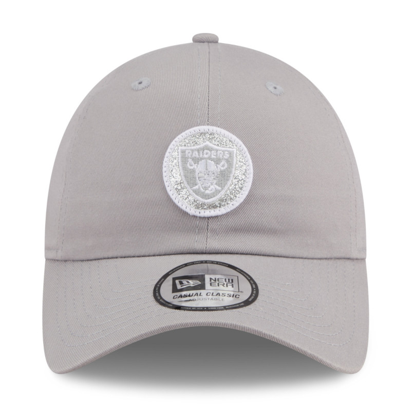 NEW ERA WOMENS RAIDERS CASUAL SPARKLE LOGO GRAY CAP